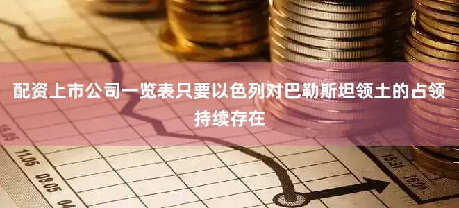 配资上市公司一览表只要以色列对巴勒斯坦领土的占领持续存在